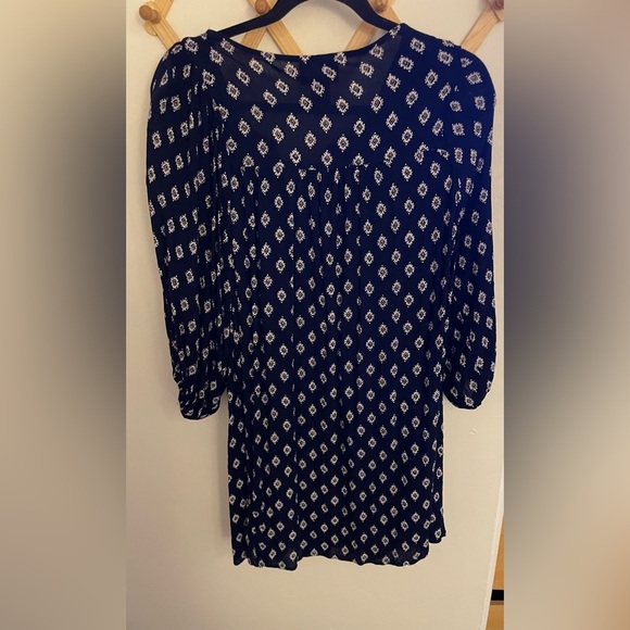 Angie Bohemian Tunic Dress Small Embroidery Dark Navy - Picture 6 of 6